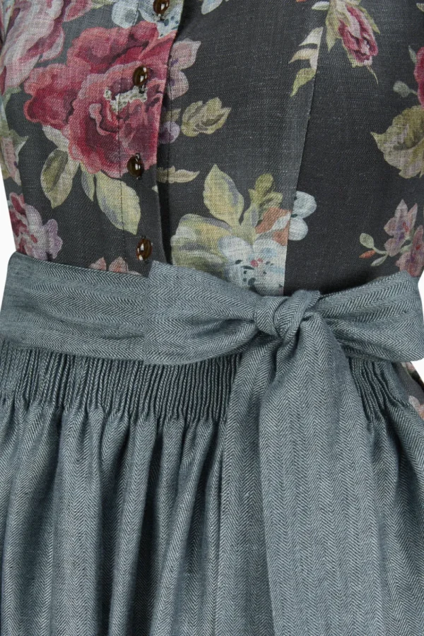 Dirndl^Gottseidank Damenkleid Rahel mit Schürze antikschwarz