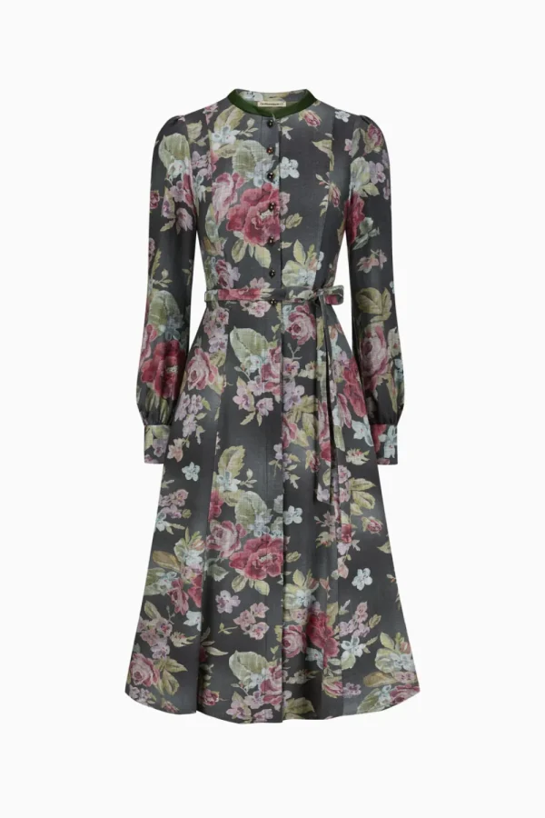 Dirndl^Gottseidank Damenkleid Rahel mit Schürze antikschwarz