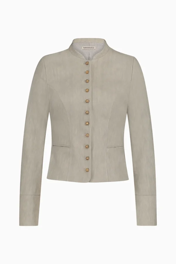 Jacken^Gottseidank Damenmiederjacke Barbara stein