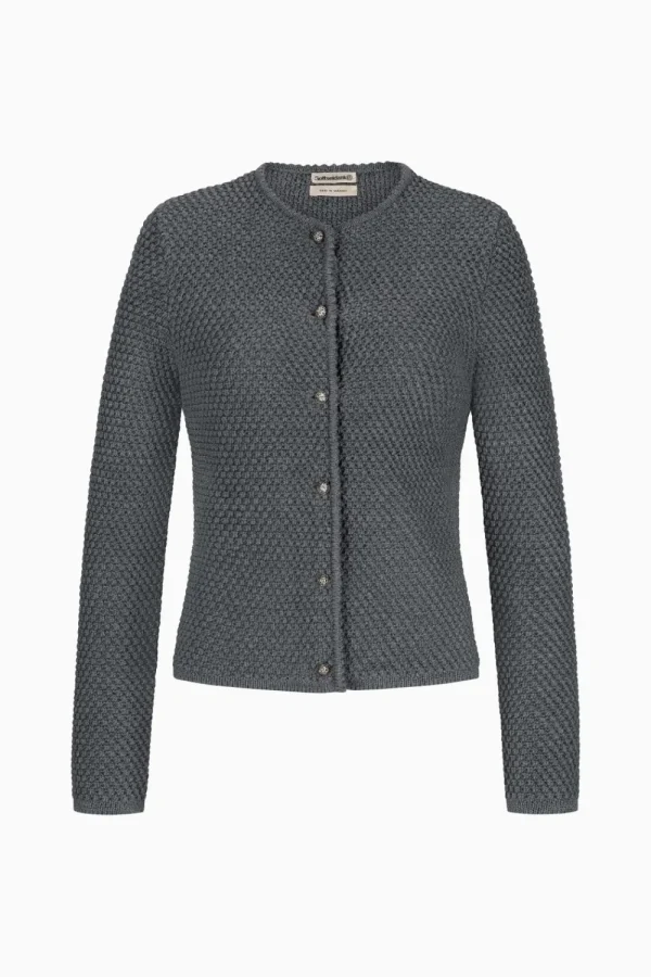 Strick^Gottseidank Damenstrickjacke Agnes zinngrau
