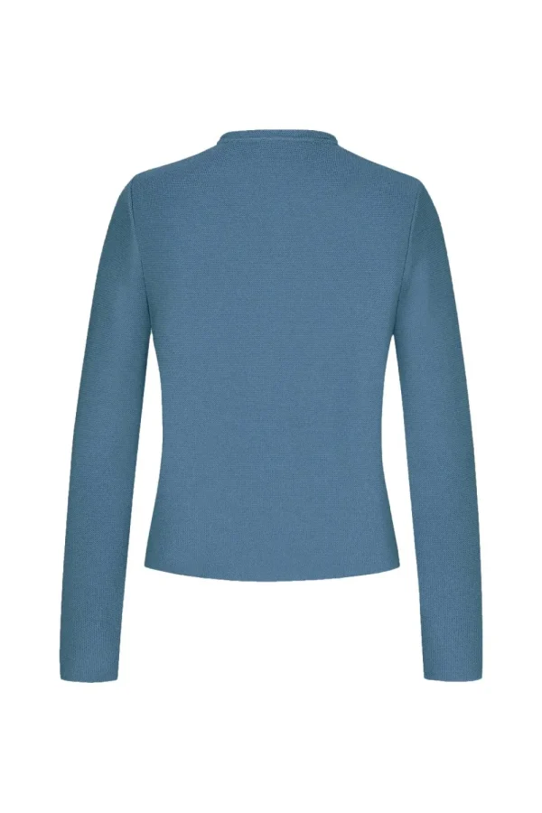 Strick^Gottseidank Damenstrickjacke Aloisia Uni ägäischblau