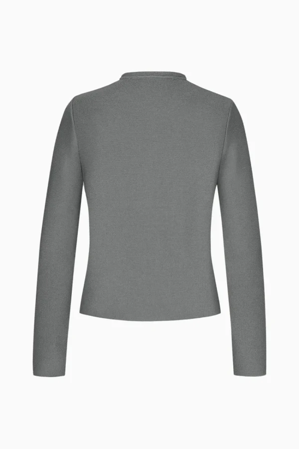 Strick^Gottseidank Damenstrickjacke Aloisia Uni zinngrau