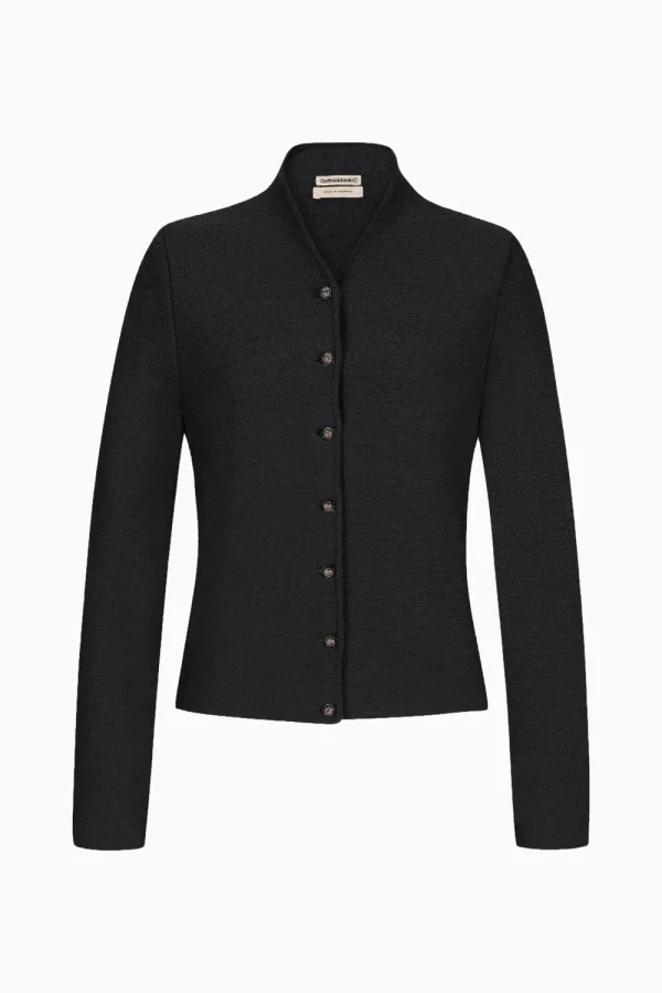 Strick^Gottseidank Damenstrickjacke Anna Uni lakritz