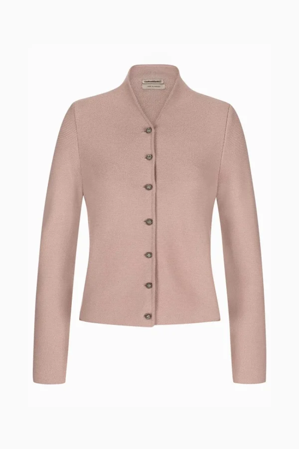 Strick^Gottseidank Damenstrickjacke Anna Uni rosenholz