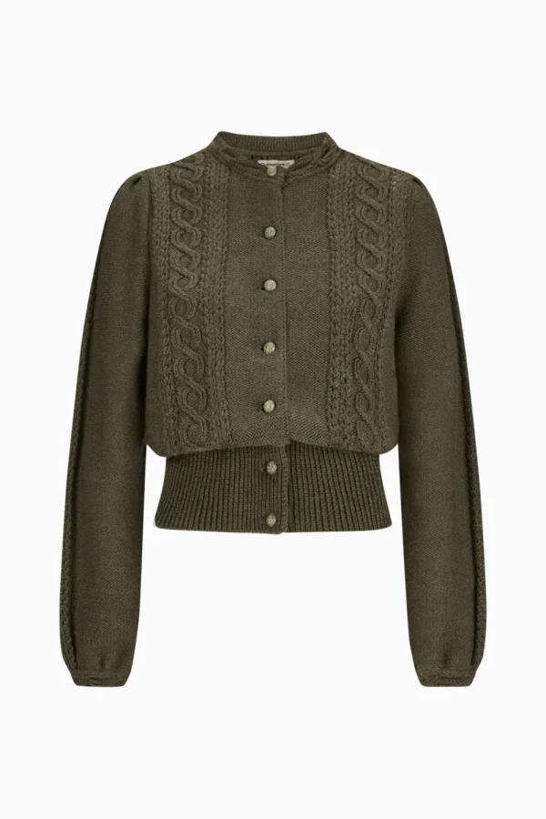 Strick^Gottseidank Damenstrickjacke Lea olivbraun