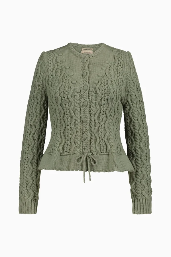 Strick^Gottseidank Damenstrickjacke Lene eukalytus