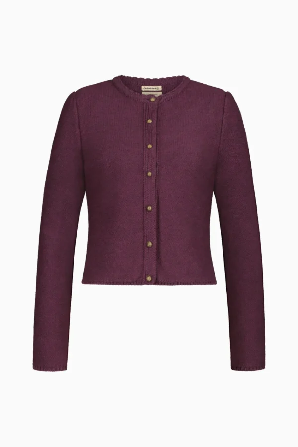 Strick^Gottseidank Damenstrickjacke Mirl beere
