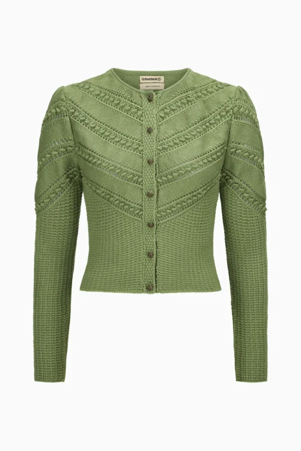 Strick^Gottseidank Damenstrickjacke Ophelia matcha