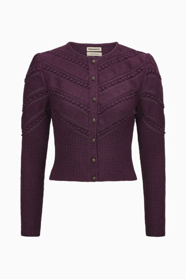 Strick^Gottseidank Damenstrickjacke Ophelia beere