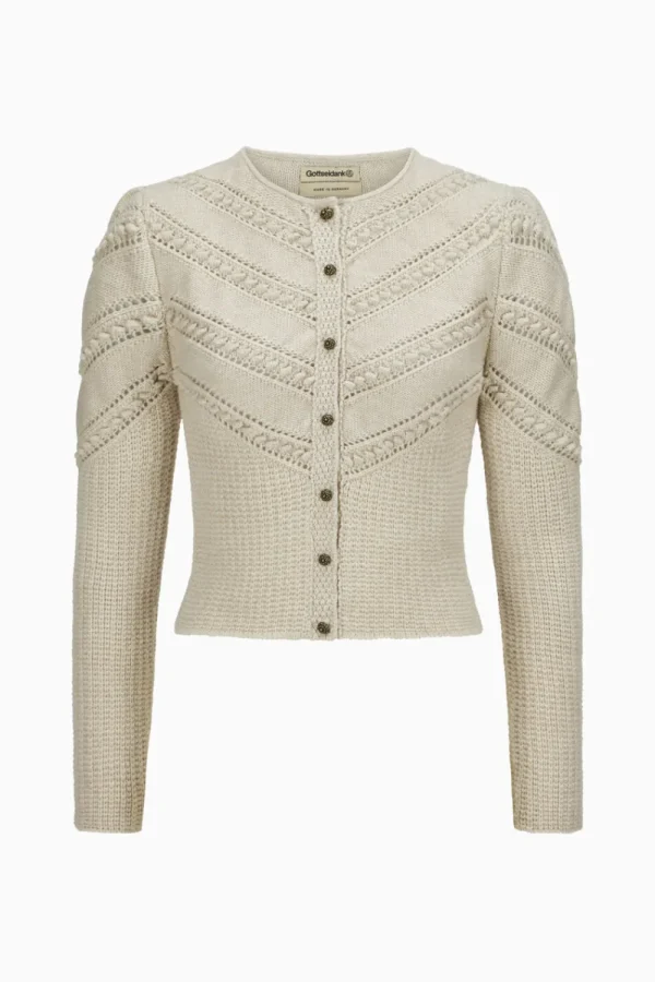 Strick^Gottseidank Damenstrickjacke Ophelia champagner