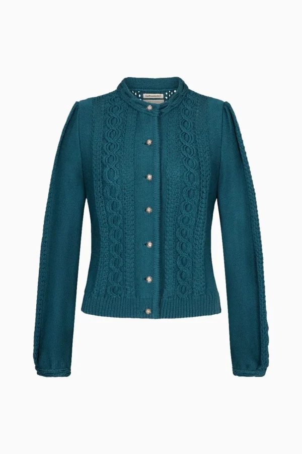 Strick^Gottseidank Damenstrickjacke Ulla tief blaugrün