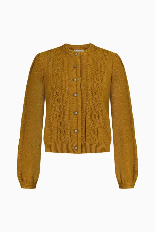 Strick^Gottseidank Damenstrickjacke Ulla messing