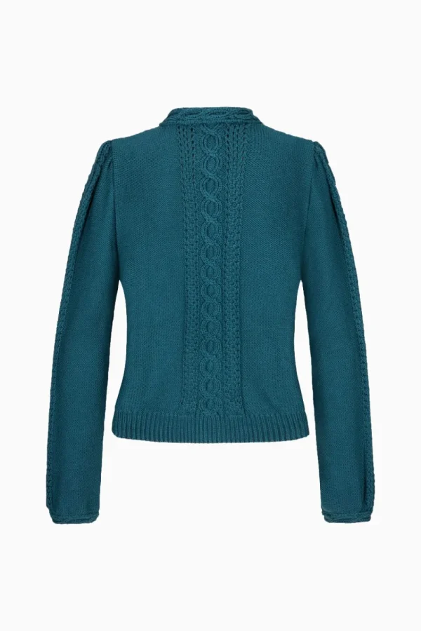 Strick^Gottseidank Damenstrickjacke Ulla tief blaugrün