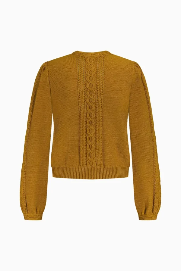 Strick^Gottseidank Damenstrickjacke Ulla messing