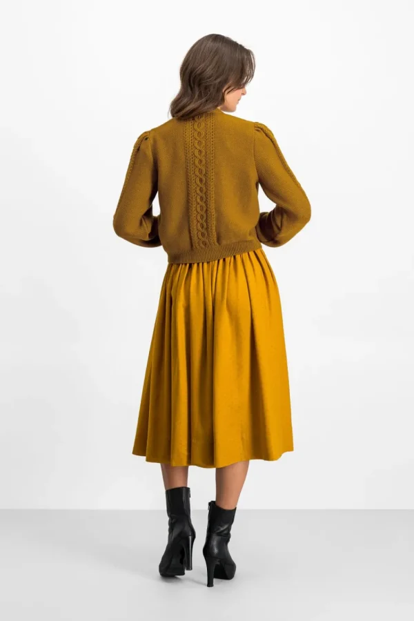 Strick^Gottseidank Damenstrickjacke Ulla messing