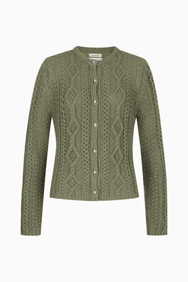 Strick^Gottseidank Damenstrickjacke Verena thymian