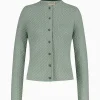 Strick^Gottseidank Damenstrickjacke Vevi Uni Eukalyptus