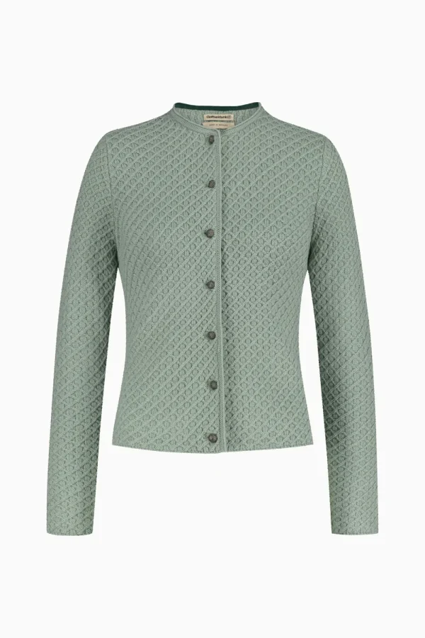 Strick^Gottseidank Damenstrickjacke Vevi Uni Eukalyptus