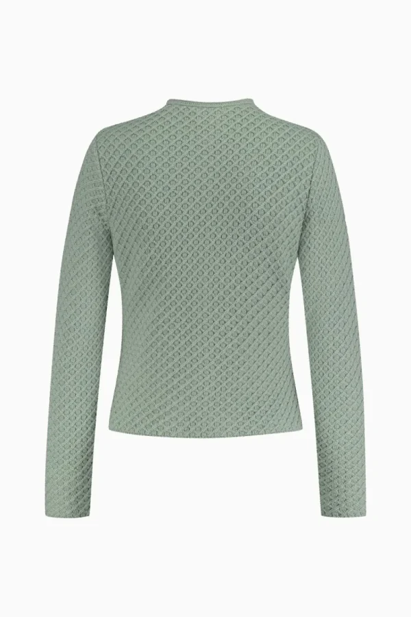 Strick^Gottseidank Damenstrickjacke Vevi Uni Eukalyptus