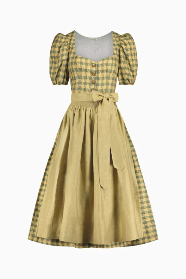 Dirndl^Gottseidank Dirndl Carolina bronzegrün