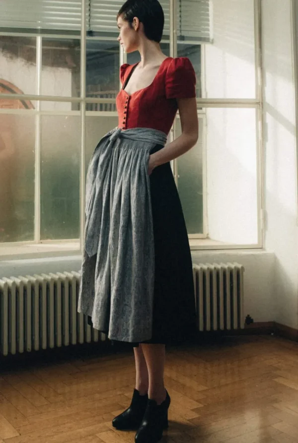 Dirndl^Gottseidank Dirndl Evi kirschrot