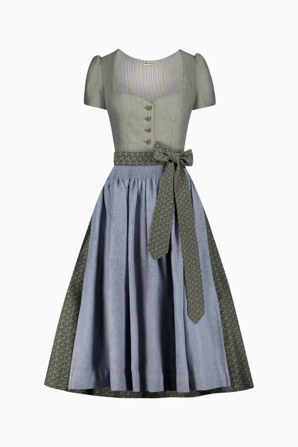 Dirndl^Gottseidank Dirndl Hanne grey green