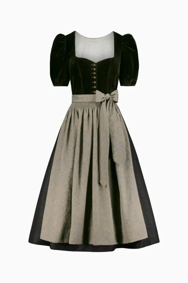 Dirndl^Gottseidank Dirndl Lina bronzegrün