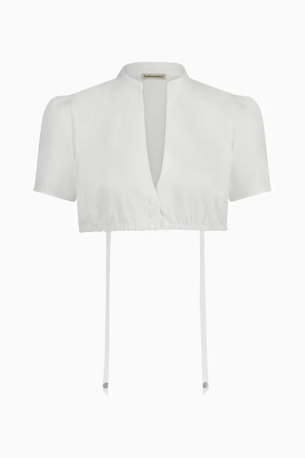 Blusen^Gottseidank Dirndlbluse Pompadour weiß