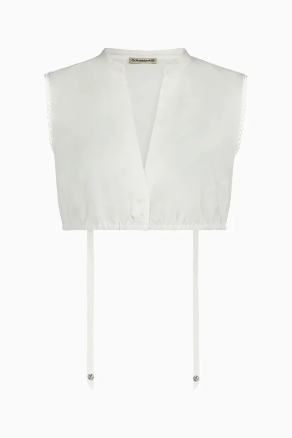 Blusen^Gottseidank Dirndlbluse Pompadour Weiss