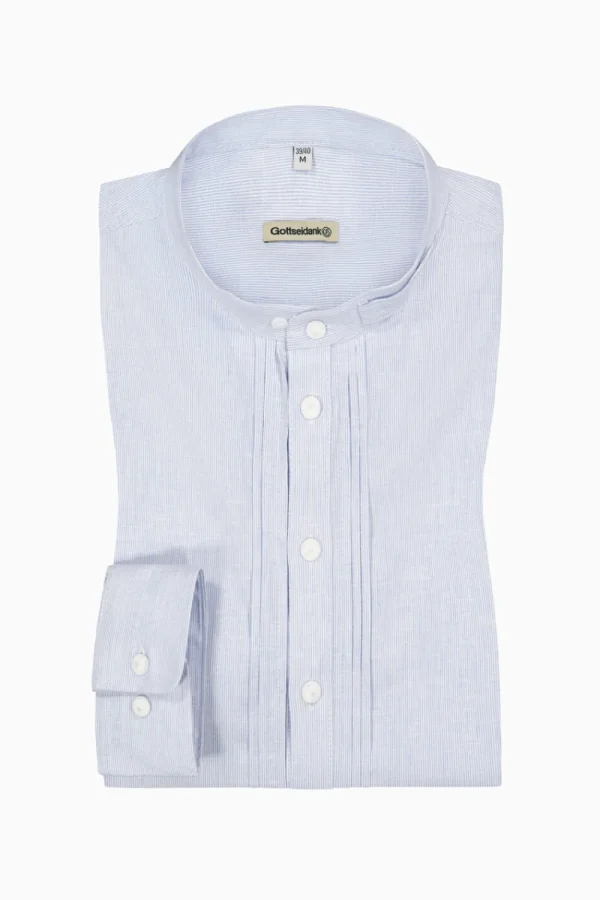 Hemden^Gottseidank Herrenhemd Pfoad babyblau