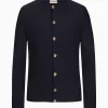 Strick^Gottseidank Herrenstrickjacke Aloisius Uni tintenblau