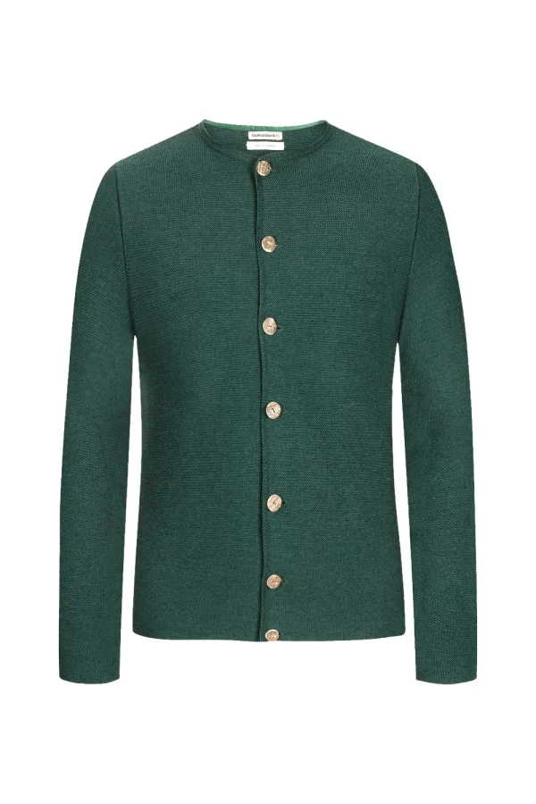 Strick^Gottseidank Herrenstrickjacke Aloisius Uni fichte
