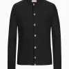 Strick^Gottseidank Herrenstrickjacke Aloisius Uni Kaviarschwarz
