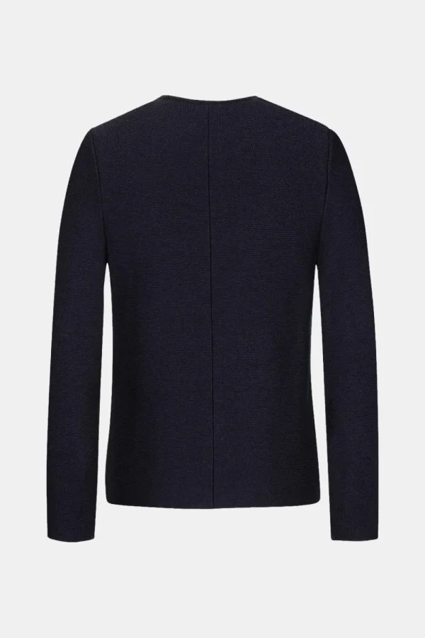 Strick^Gottseidank Herrenstrickjacke Aloisius Uni tintenblau