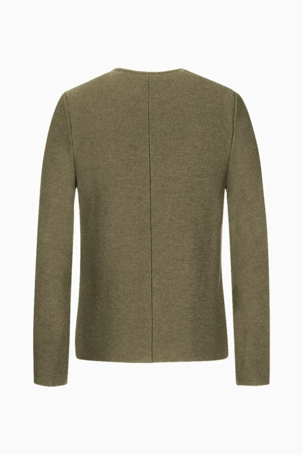 Strick^Gottseidank Herrenstrickjacke Aloisius Uni oliv
