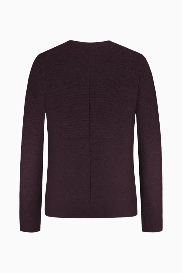 Strick^Gottseidank Herrenstrickjacke Anselm Uni pflaume