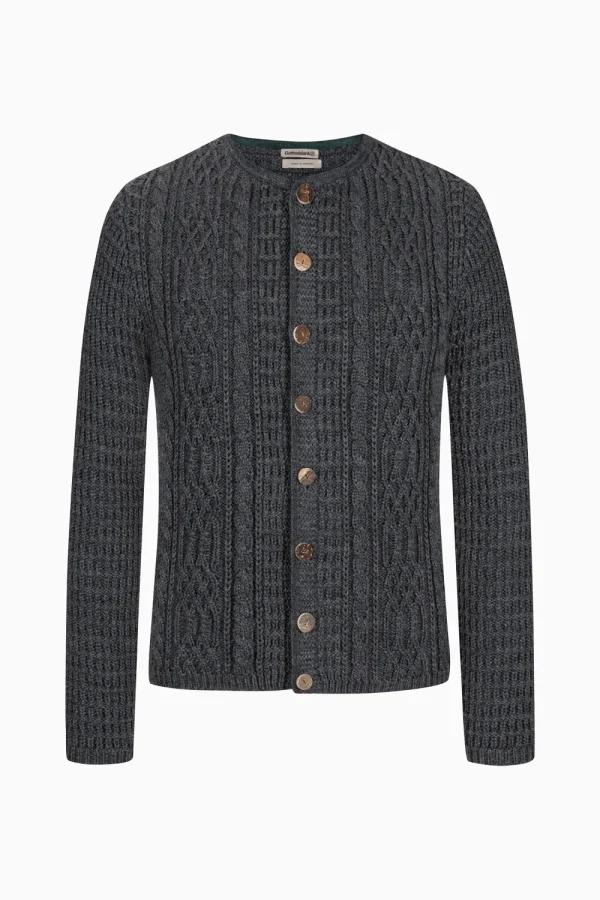 Strick^Gottseidank Herrenstrickjacke Anton Uni asphalt