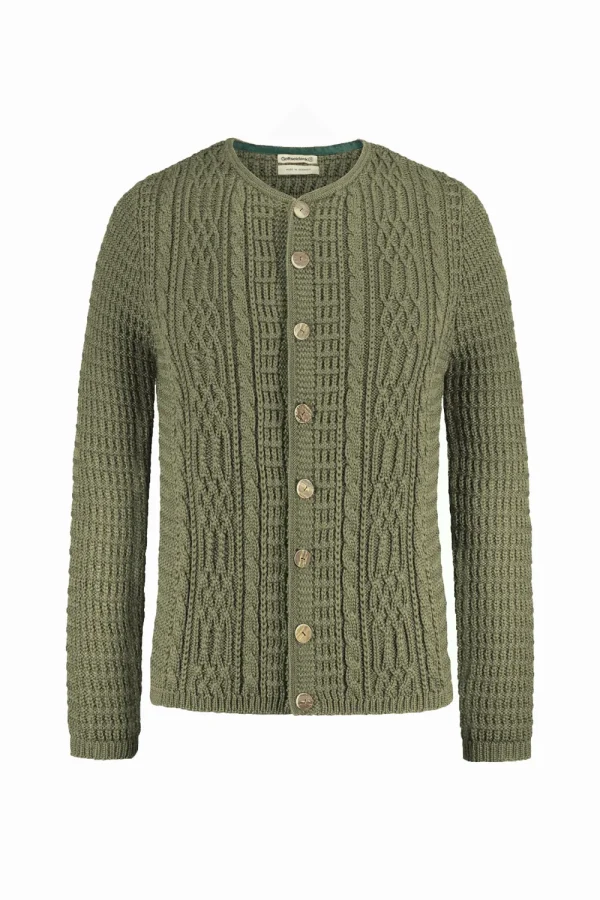 Strick^Gottseidank Herrenstrickjacke Anton Uni oliv