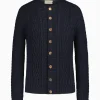 Strick^Gottseidank Herrenstrickjacke Anton Uni carbonblau