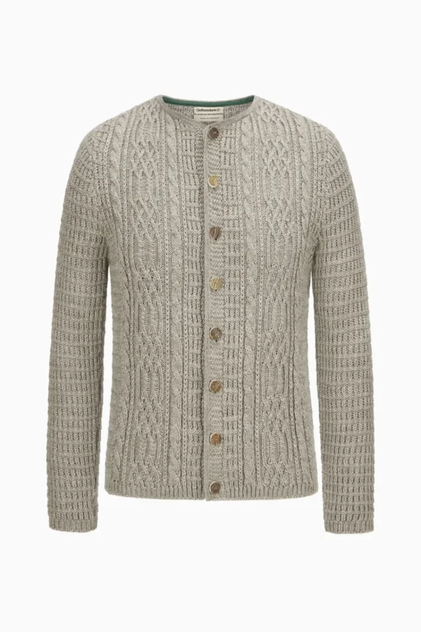 Strick^Gottseidank Herrenstrickjacke Anton Uni birke