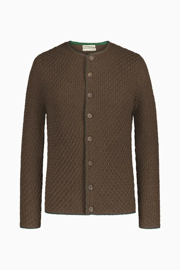 Strick^Gottseidank Herrenstrickjacke Xaver Schoko
