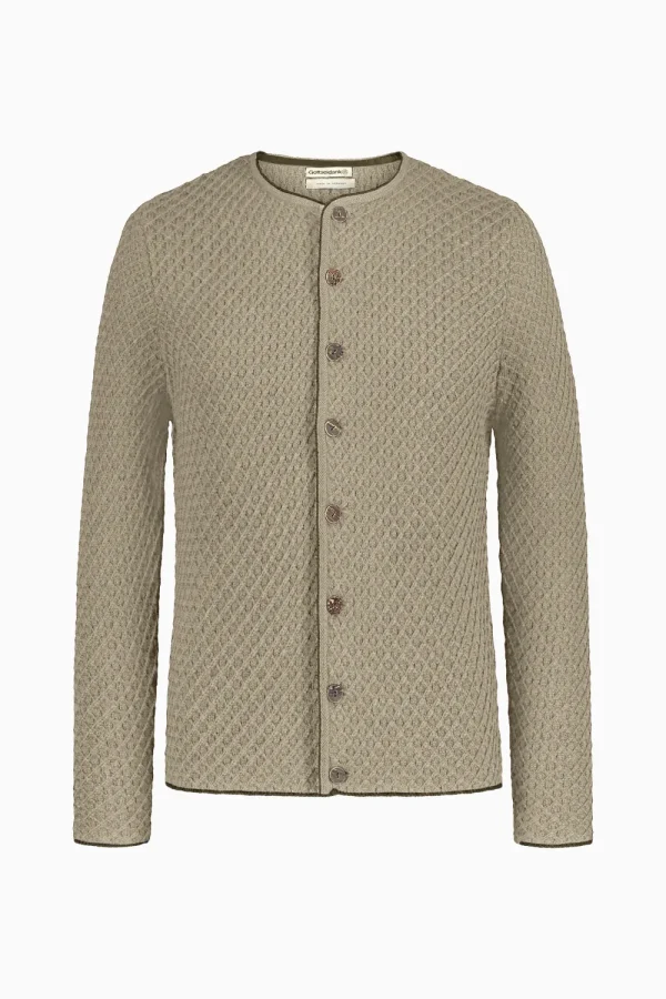 Strick^Gottseidank Herrenstrickjacke Xaver stein