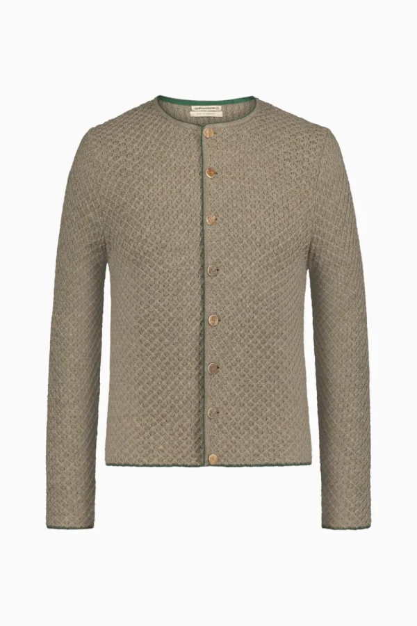 Strick^Gottseidank Herrenstrickjacke Xaver stein-tanne