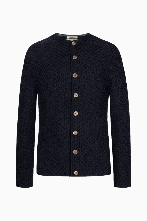 Strick^Gottseidank Herrenstrickjacke Xaver Uni tintenblau