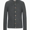 Strick^Gottseidank Herrenstrickjacke Xaver Uni Asphalt