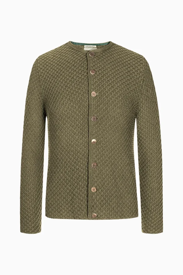 Strick^Gottseidank Herrenstrickjacke Xaver Uni oliv