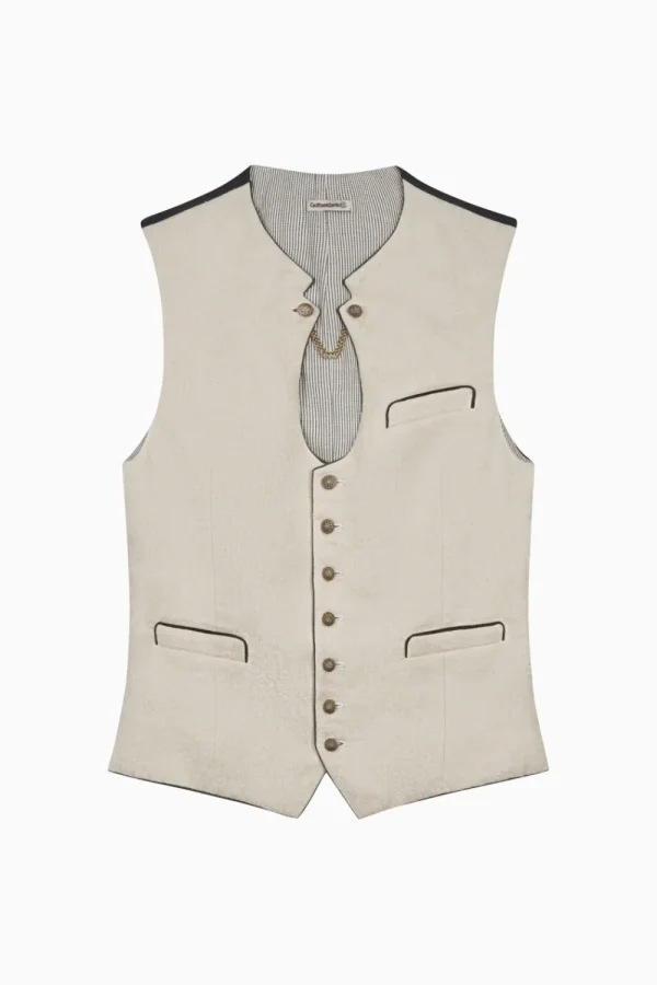 Westen^Gottseidank Herrenweste Ignaz offwhite