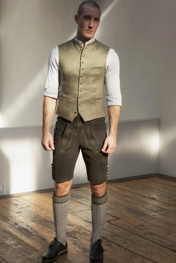 Lederhosen^Gottseidank Lederhose rauchschwarz